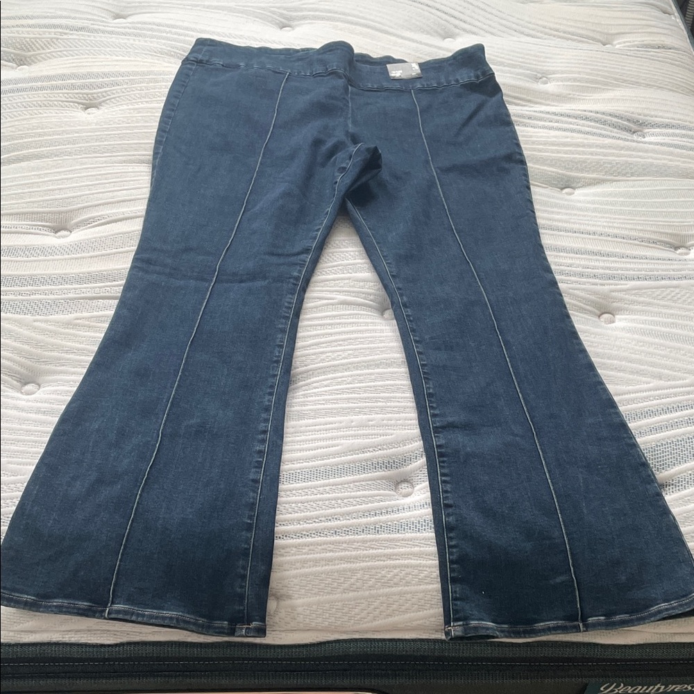 Express Women's Blue Flared Jeans